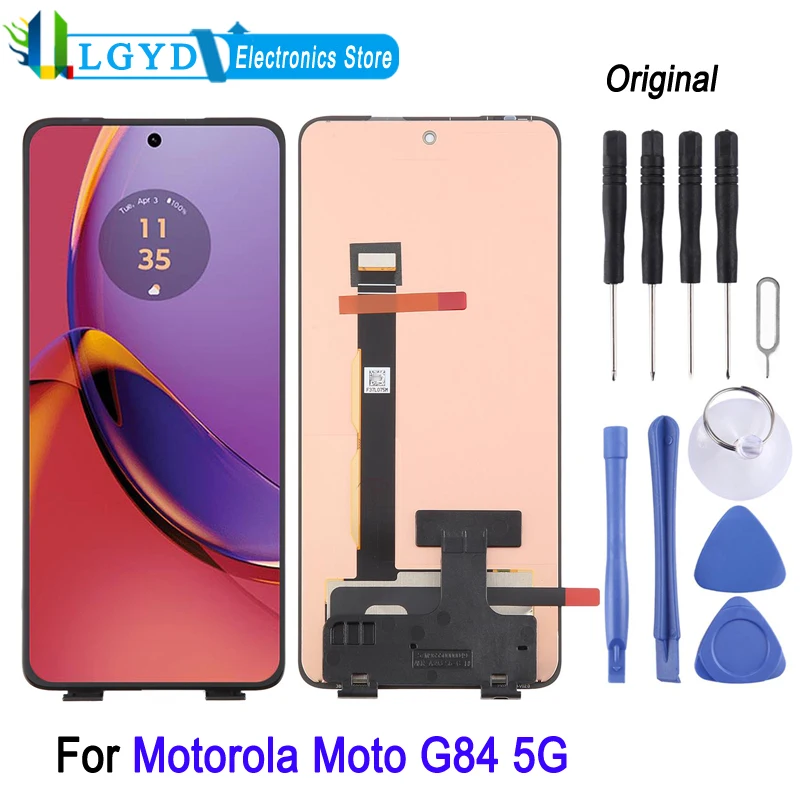 

6,5 дюймов P-OLED ЖК-экран для Motorola Moto G84 5G XT2347 2023, 120 Гц телефон дисплей сенсорный экран дигитайзер ремонт замена