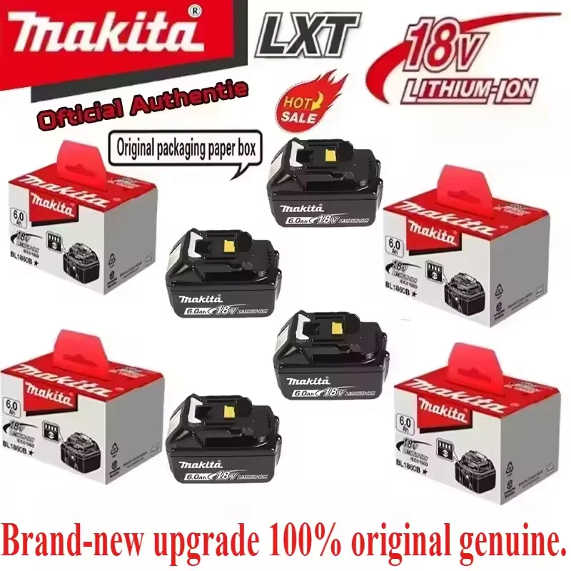 

Original Makita 18V 6Ah Li-Ion Battery BL1830B BL1840B BL1850B BL1860B High Capacity Reliable for Professional Power Tools