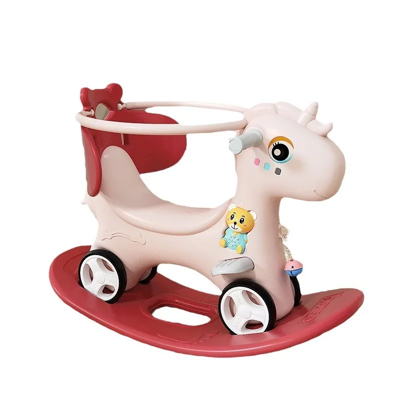 Children\'s Balance Training Rocking Horse Baby Two-in-one Yo-yo Car First Birthday Gift