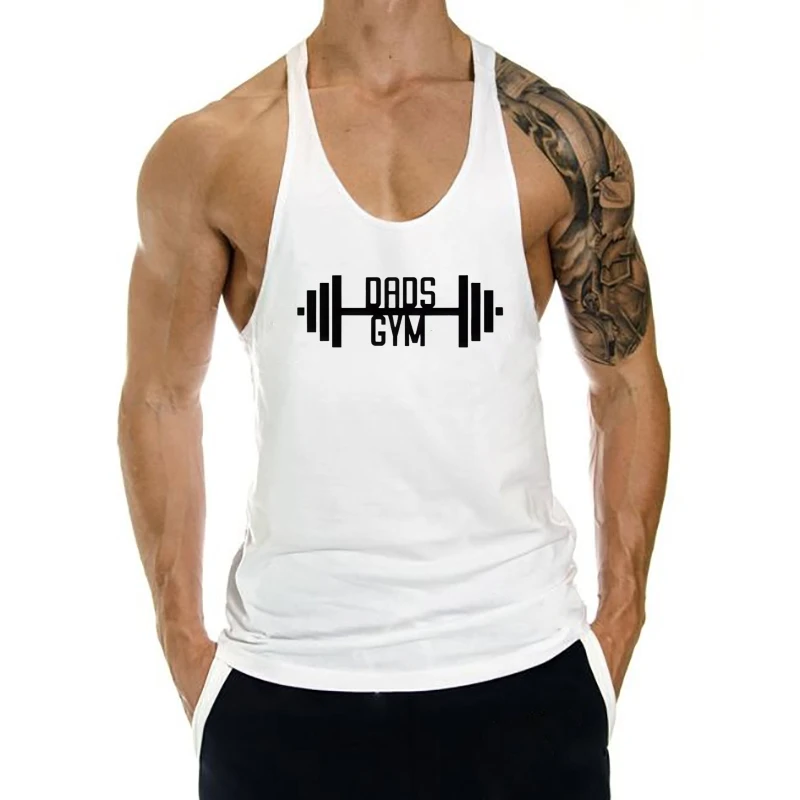 

Fitness Men's Bodybuilding Sleeveless Vest – Y-Back Tank Top, Cotton Breathable Gym Sportswear for Sessions, Muscle Building
