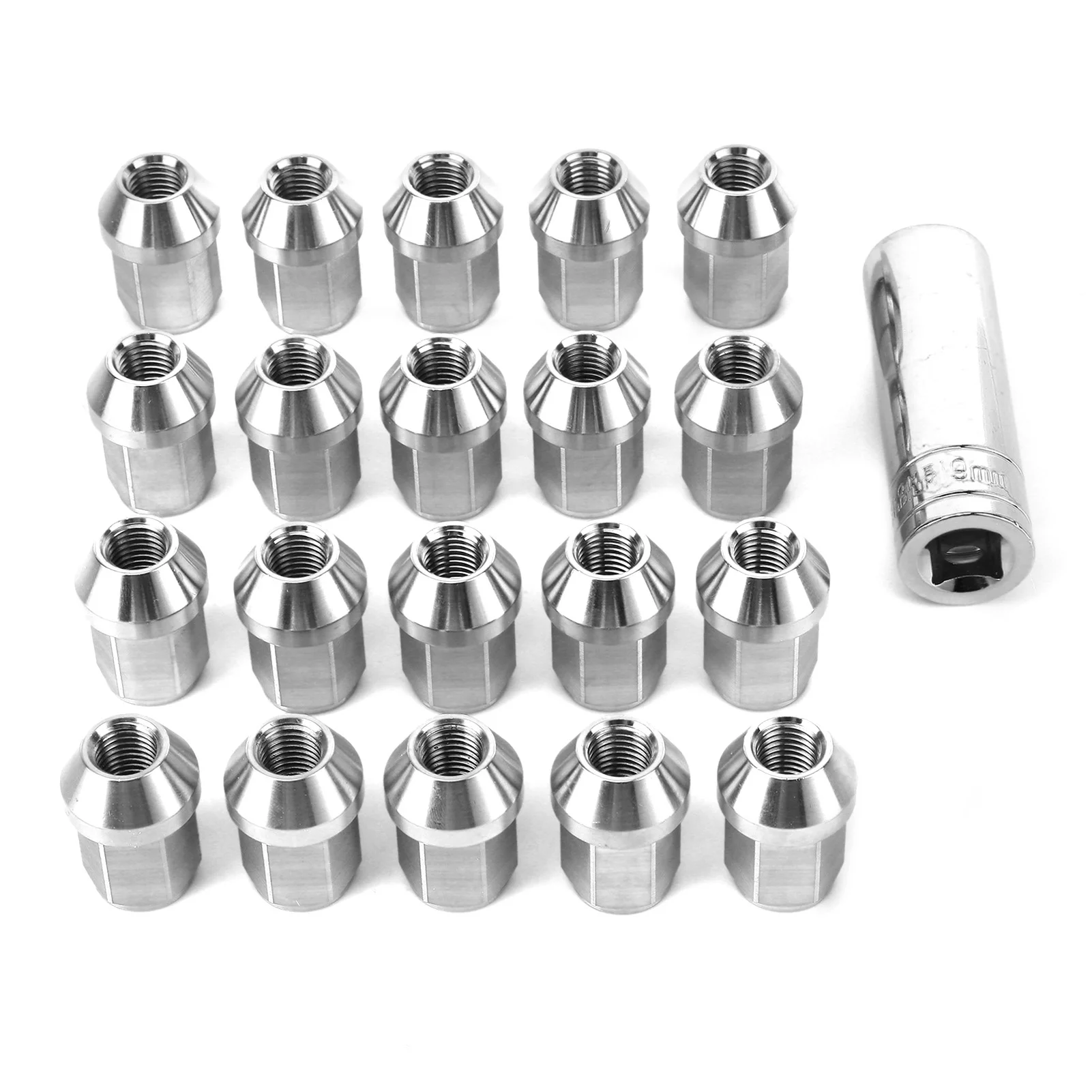 

20pcs Stainless Steel Wheel Lug Nuts M12x1.5 Thread Universal Auto Car Accessories Stainless Steel Nuts Wheel Nut Wheel Lug Nuts