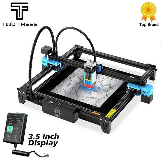 Grawer laserowy Twotrees TTS-55 Pro z ekranem dotykowym maszyna do grawerowania laserowego dodaj wyświetlacz 40W niebieskie światło maszyna Cnc