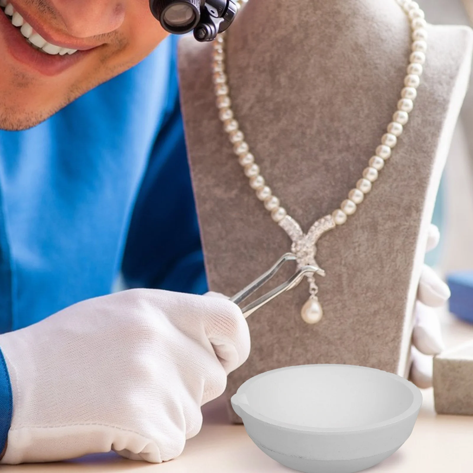 

Quartz Melting Dish Jewelry Crucible Bowl Durable Reusable Metal Melting Furnace for DIY High Quality Craftsmanship