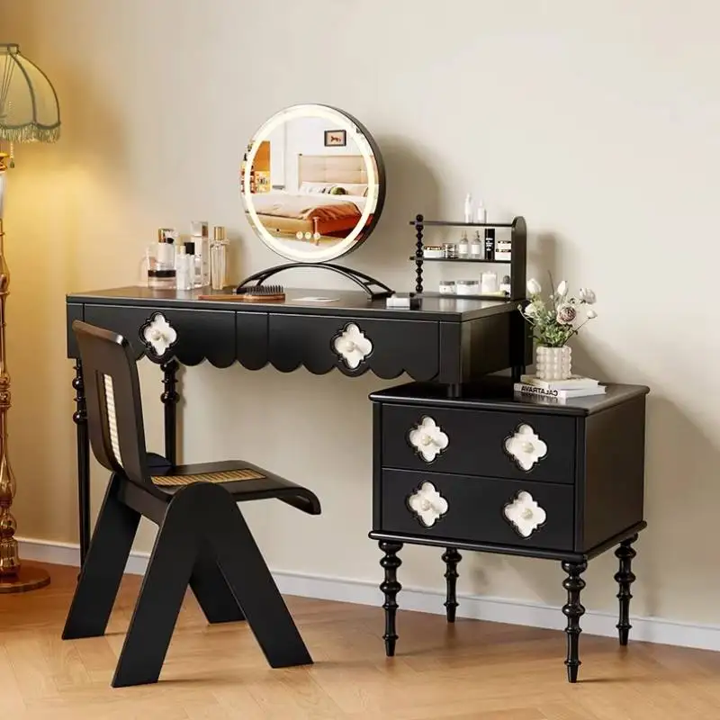 

Decoration Extension Vanity Desk Simple Shelves Corner Drawers Dressing Table Makeup Compact