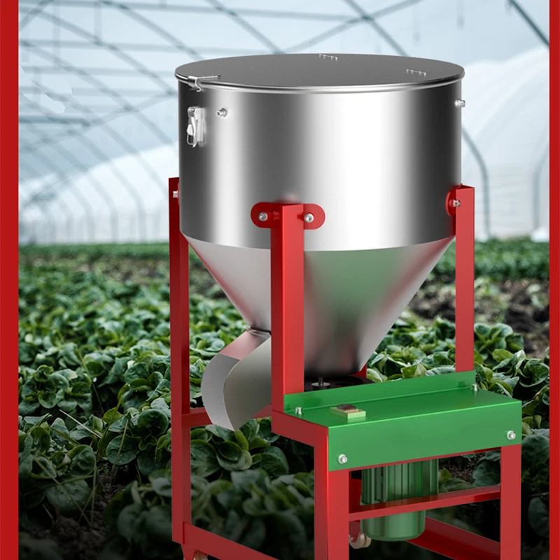 Miscelatore di mangimi in acciaio inossidabile 220V/380V 2.2KW/3KW Miscelatore di particelle per uso domestico verticale a doppio scopo umido e secco Fattoria