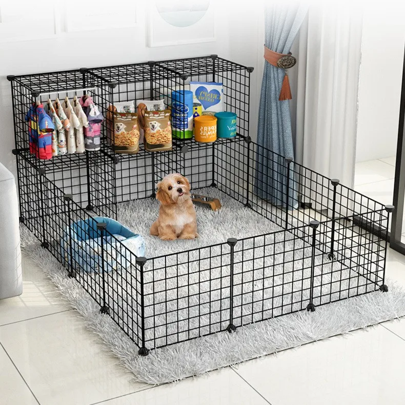 

Pet Playpen Dog Cat Exercise Fence Kennel In House Dog Accessories Portable Folding Free-assembly Puppy Kitten Rabbit Cages