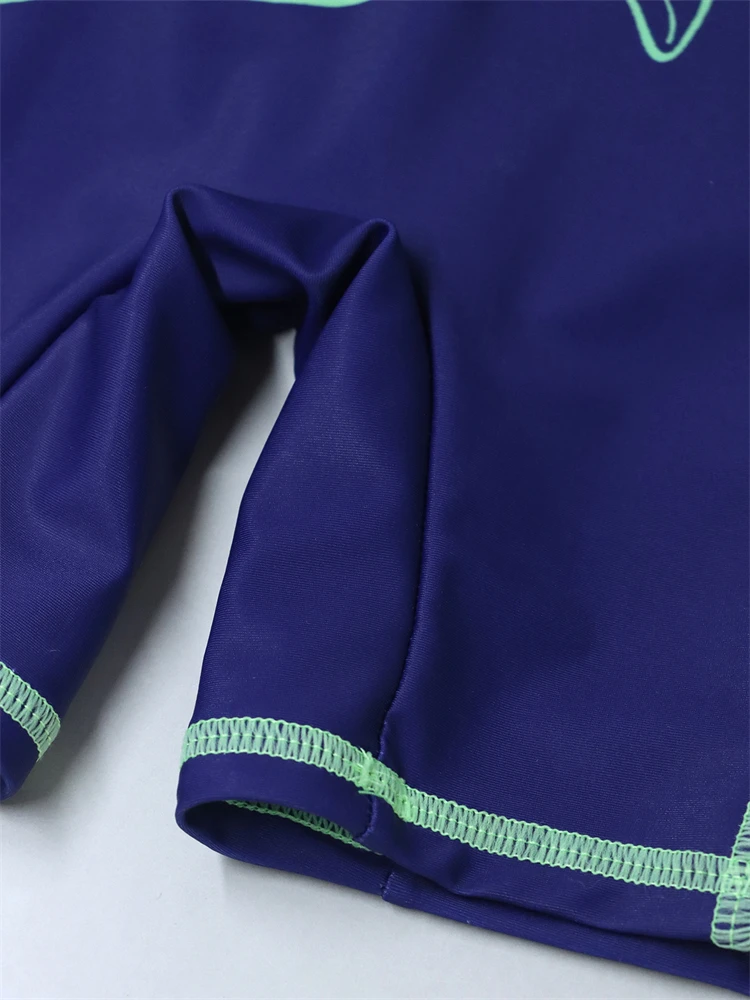 One Piece Boy Kids Swimsuit 2025 New Cartoon Shark Long Sleeve Children Swimwear Summer Zipper Beachwear Bathing Suit Swimming