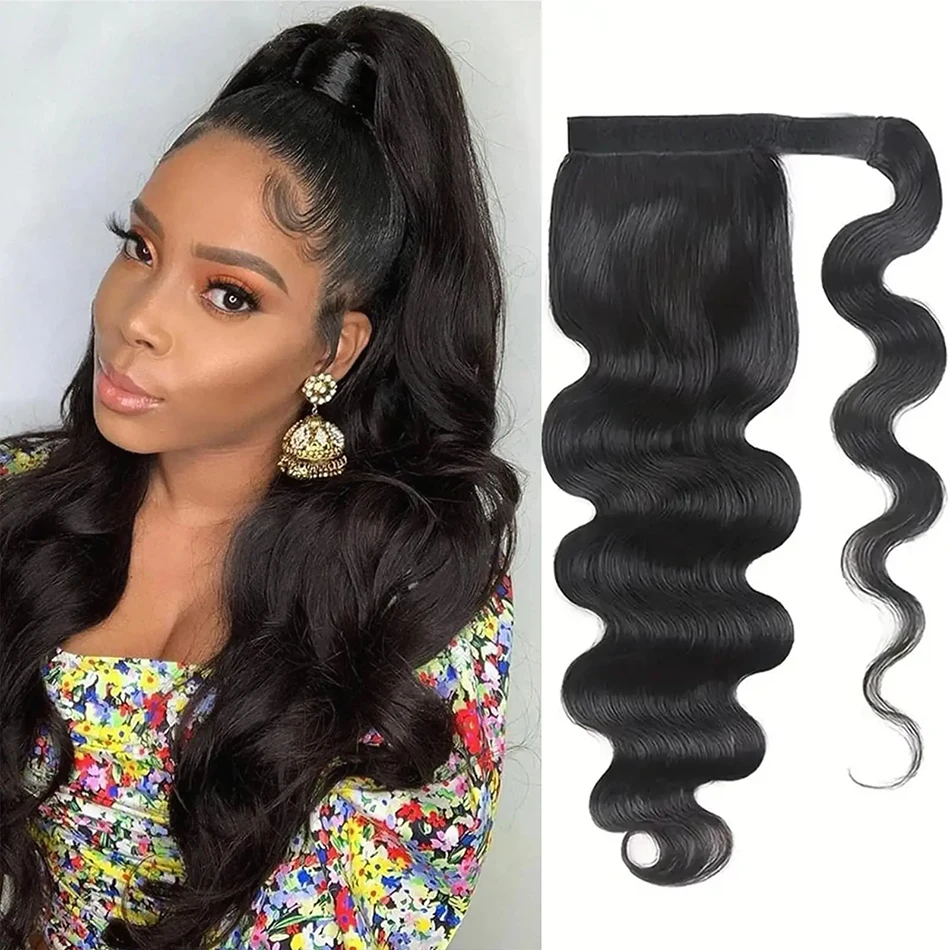 100g Kinky Recht Menselijk Haar Wrap Around Paardenstaart Remy Hair Extensions Braziliaanse Haarstukken Natuurlijke Kleur Voor Vrouwen