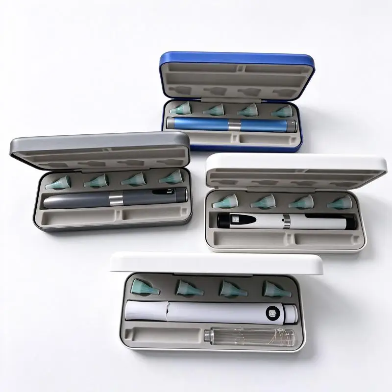 1Pcs Portable Needle Storage Box Compact Dual-Chamber Insulin Pen Organizer Case Diabetes Travel Solution For Medication