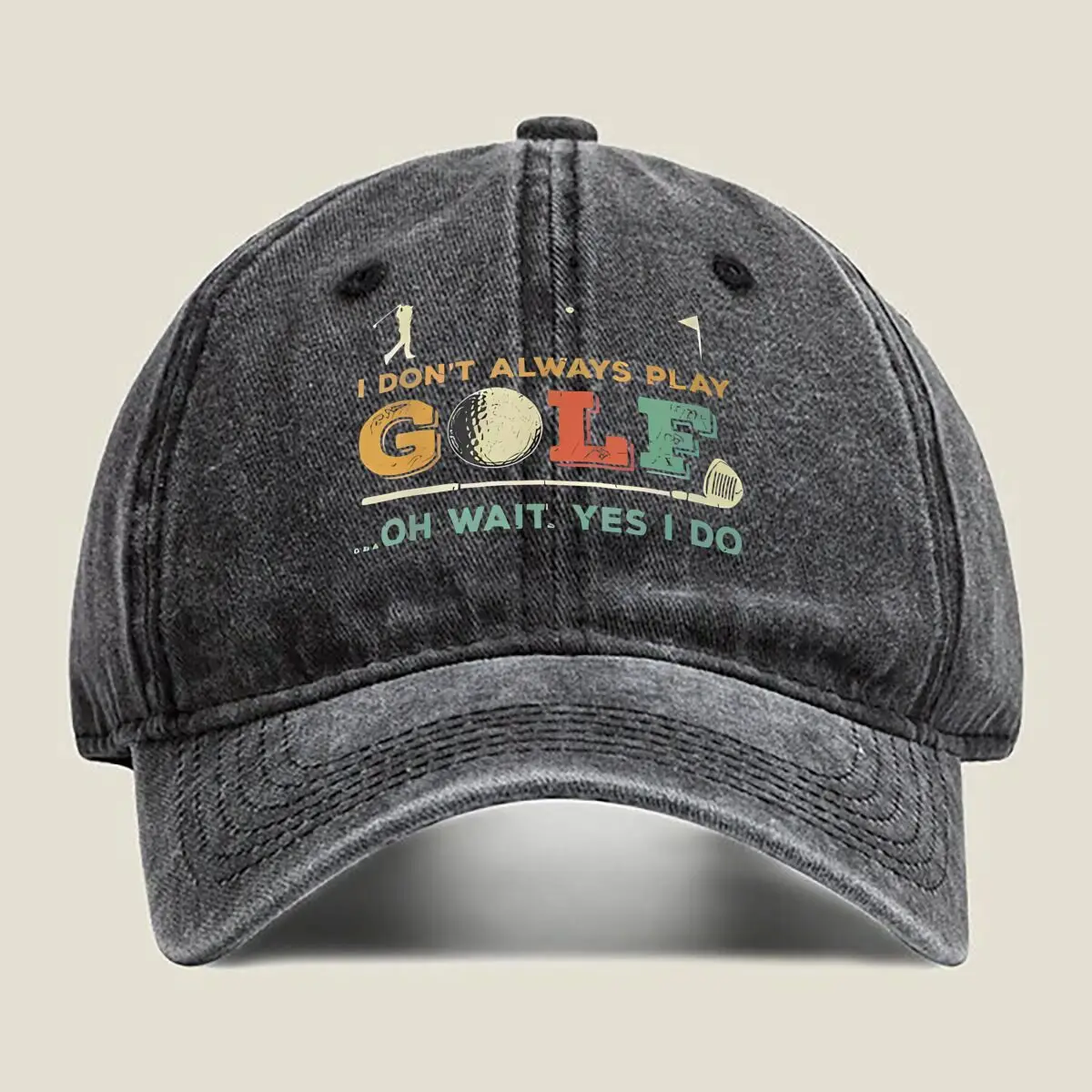 

“Golf Humor Sport, Meme Design” Washed Baseball Cap