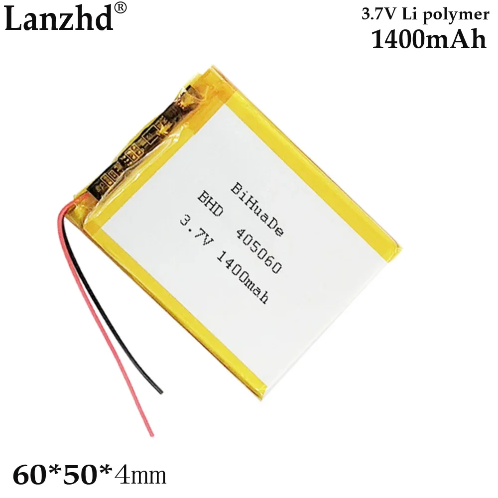 Batteria da 3,7 V Per strumento di bellezza Dispositivo di molatura del piede Strumento di posizionamento dell'altoparlante Bluetooth con blocco intelligente 405060   1400mAh
