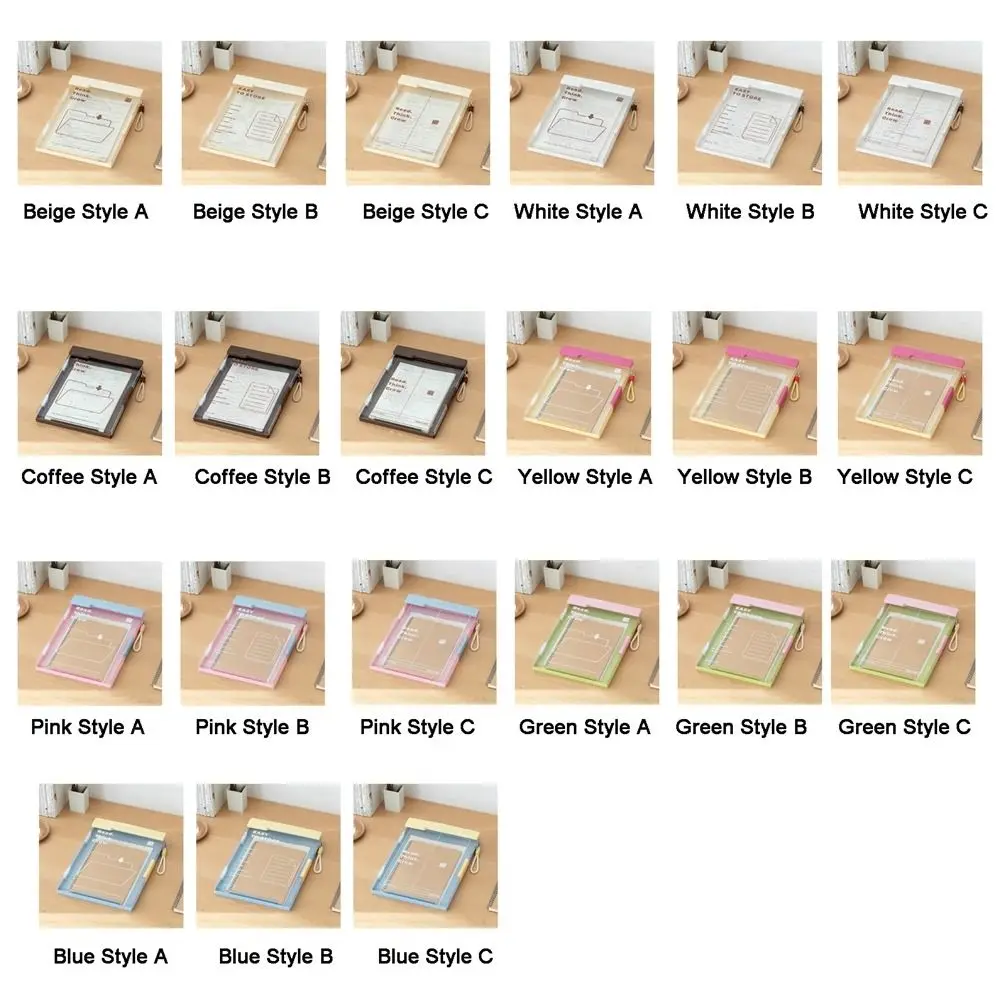 Picture 6: Thickened PP Document Folder Large Capacity Heavy Duty Writing Pad Folder with Metal Clip Impact-Resistant Document Holder