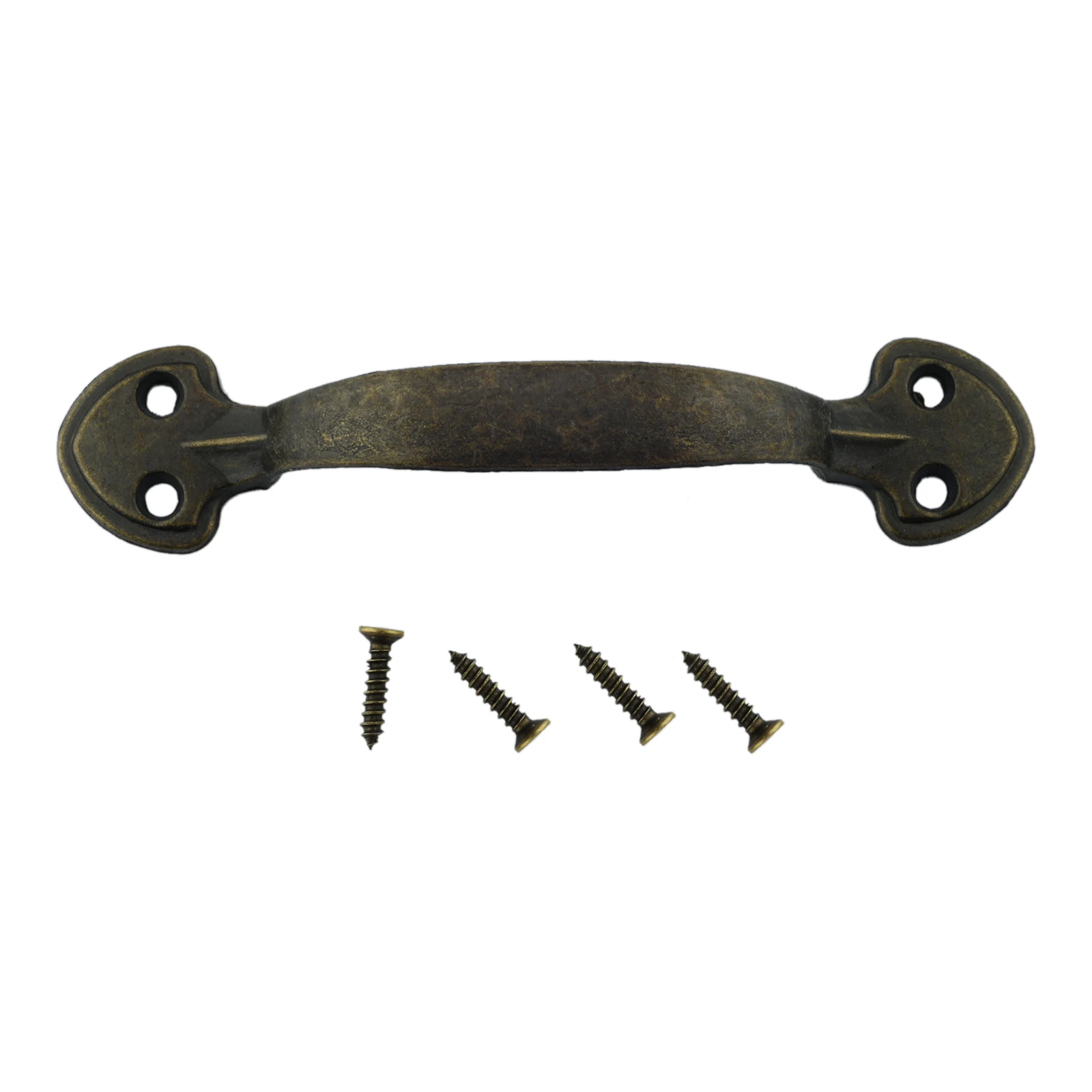 1pc 113*24mm 핸들 w/나사 레트로 당겨 손잡이 골동품 청동 장식 서랍 캐비닛 보석 상자 가슴 간단한 다리 올드 패션