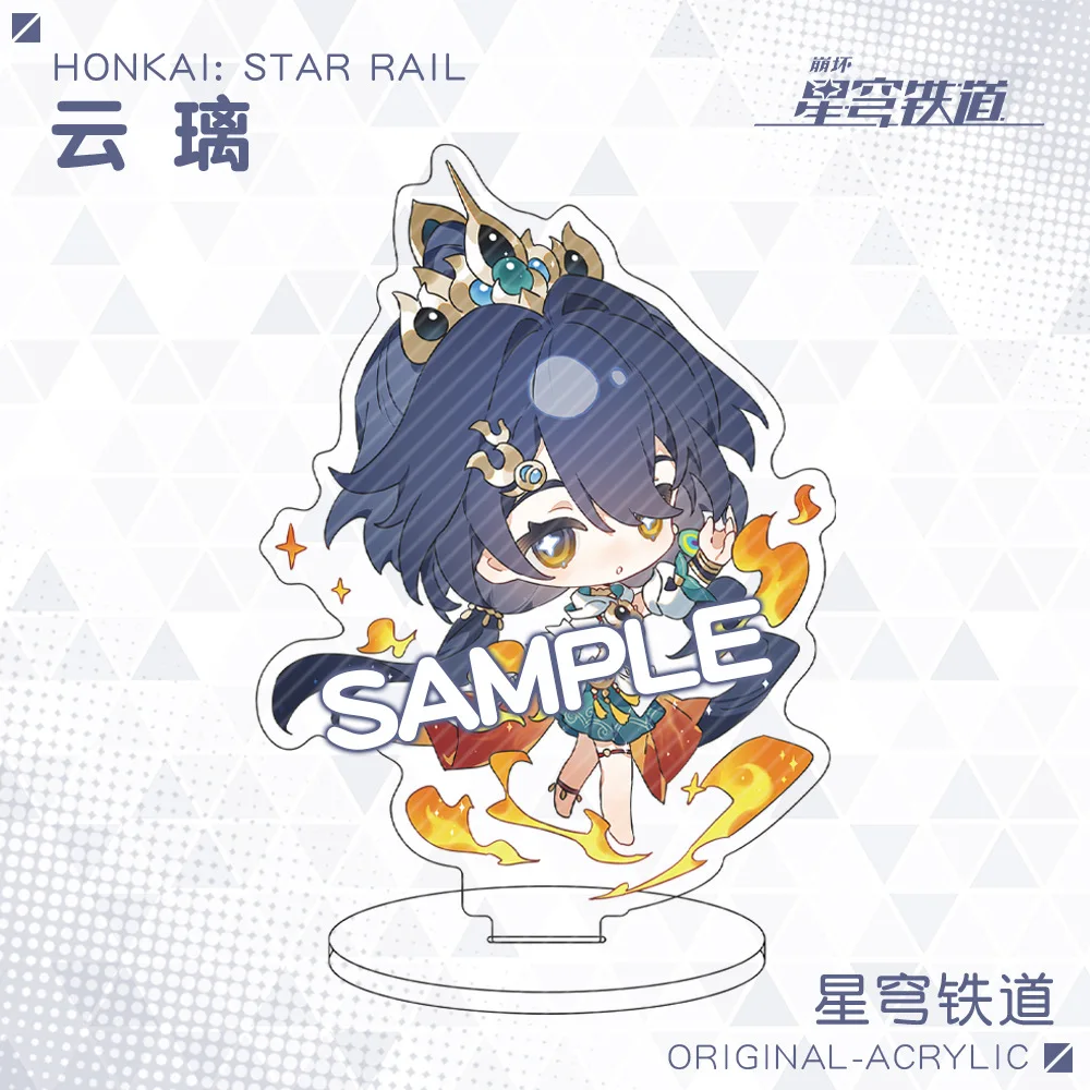 8cm Game Honkai Star Rail Boothill Jade JIAO QIU Cosplay Acrylic Figure Stand Model Plate Desk Decor Sign