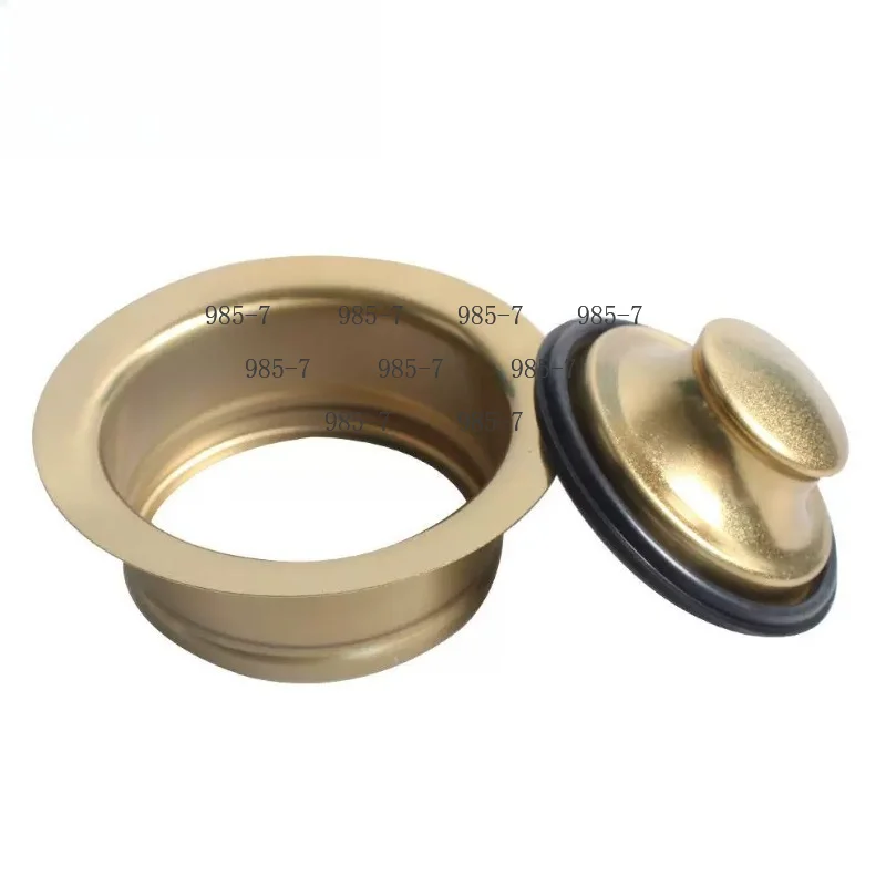 XK320C023 Sink Flange Plug Kit, Golden Drain 114mm Accessory for Kitchen Garbage Disposer