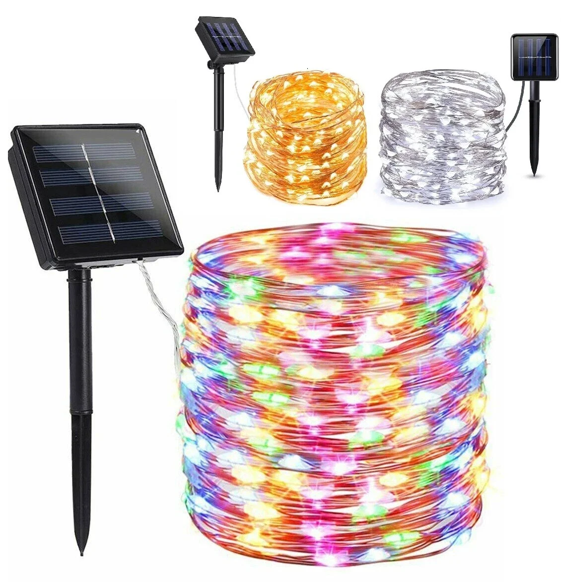 200 LED solar fairy string lights - copper wire model - outdoor waterproof - garden decoration - suitable for Christmas, weddings and festivals