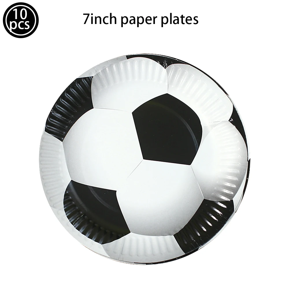 Soccer Theme Disposable Tableware Soccer Party Paper Plate Napkin Straws Cup Football Themed Birthday Party Decoration Supplies