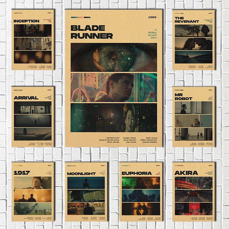 ملصق الفيلم الكلاسيكي بدون مؤطر ملصق كرافت نادي بار ورق عتيق جدار الفن اللوحة غرفة نوم دراسة ملصقات #1