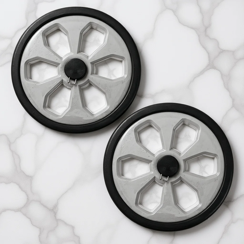 

2pcs Shopping Cart Replacement Heavy Duty Foldable Utility Cart Wheels For Grocery Laundry Indoor Outdoor Use Trolley