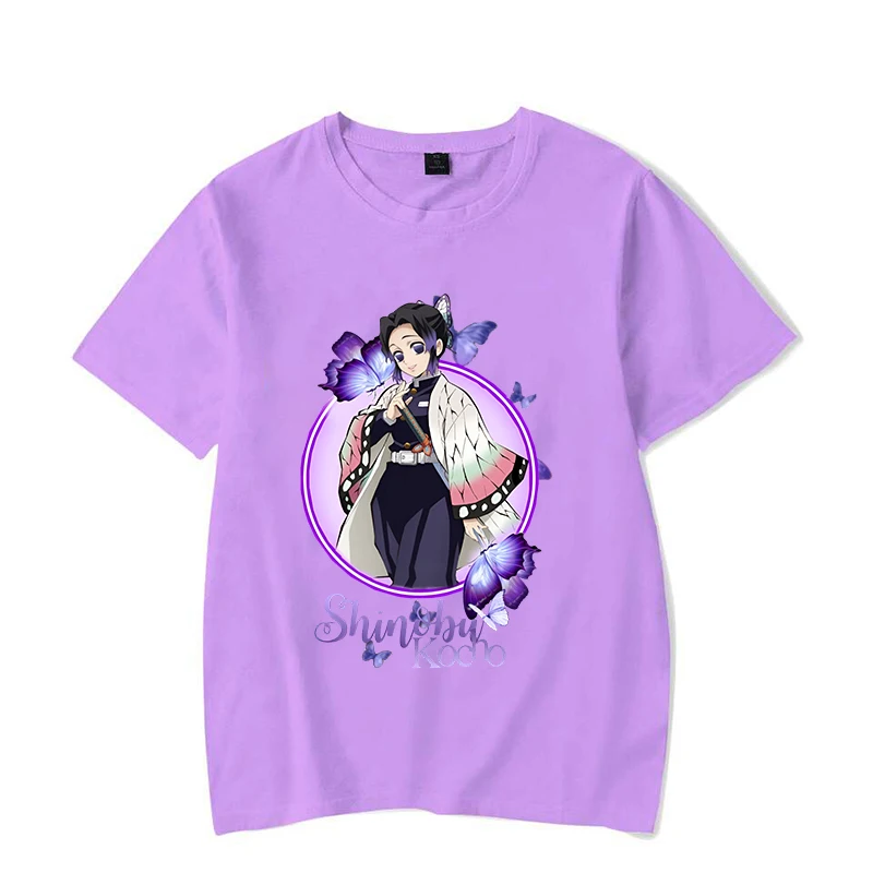 Hot Anime T Shirt Men/women's Funny Kochou Shinobu Printing T-shirt Casual Cool Streetwear Fashion T Shirt