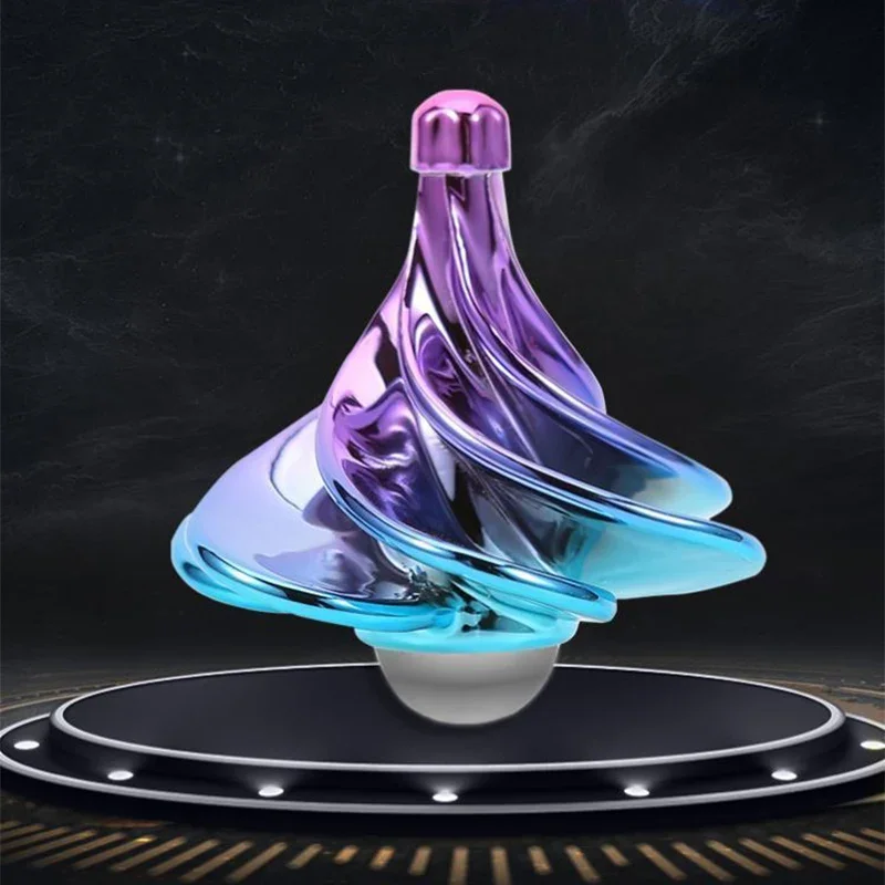 HTMCK Adult Stress Relief Funny Desk Wind Blowing Toy Rotating Pocket Fidget Kinetic Spinner for Children Birthday Xmas Gift