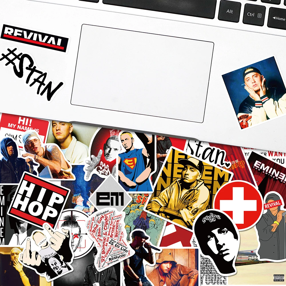 10/30/50PCS Hot Eminem Rapper Stickers Hip Hop Car Motorcycle Travel Luggage Phone Guitar Laptop Graffiti Sticker Cool Decals