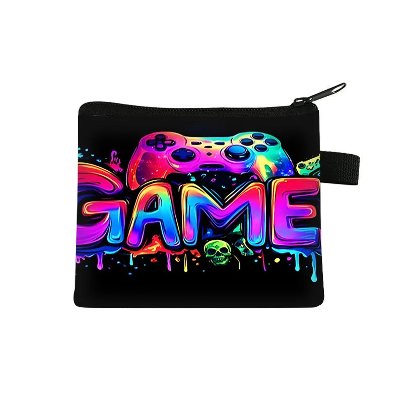 Game Handle Children Coin Purse Mini Bag Key Coin Headphone Bag Cute Cartoon Polyester Wallet Card Holder Wallet Bags For Women view 2