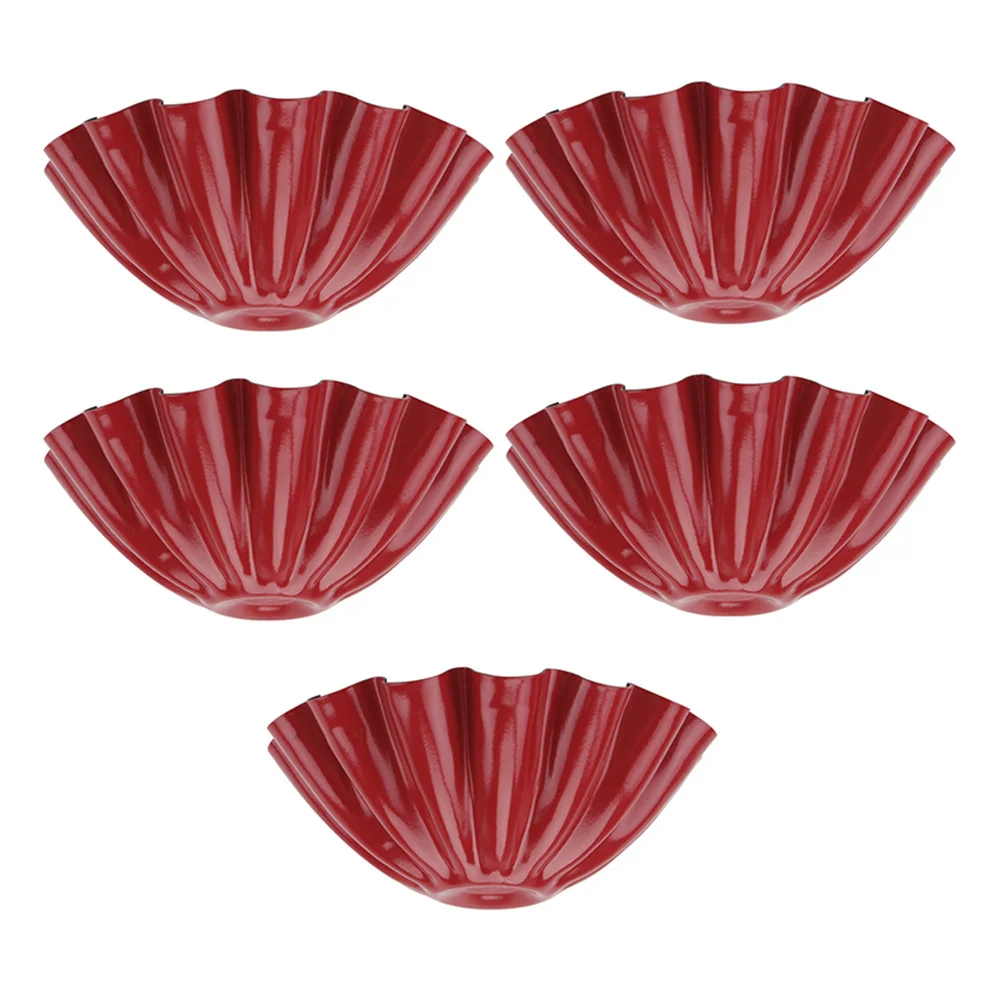 

5Pcs Stainless Steel Egg Tart Mould Cake Baking Mold DIY Pudding Jelly Dessert Maker Tool for Home Bakery Cake