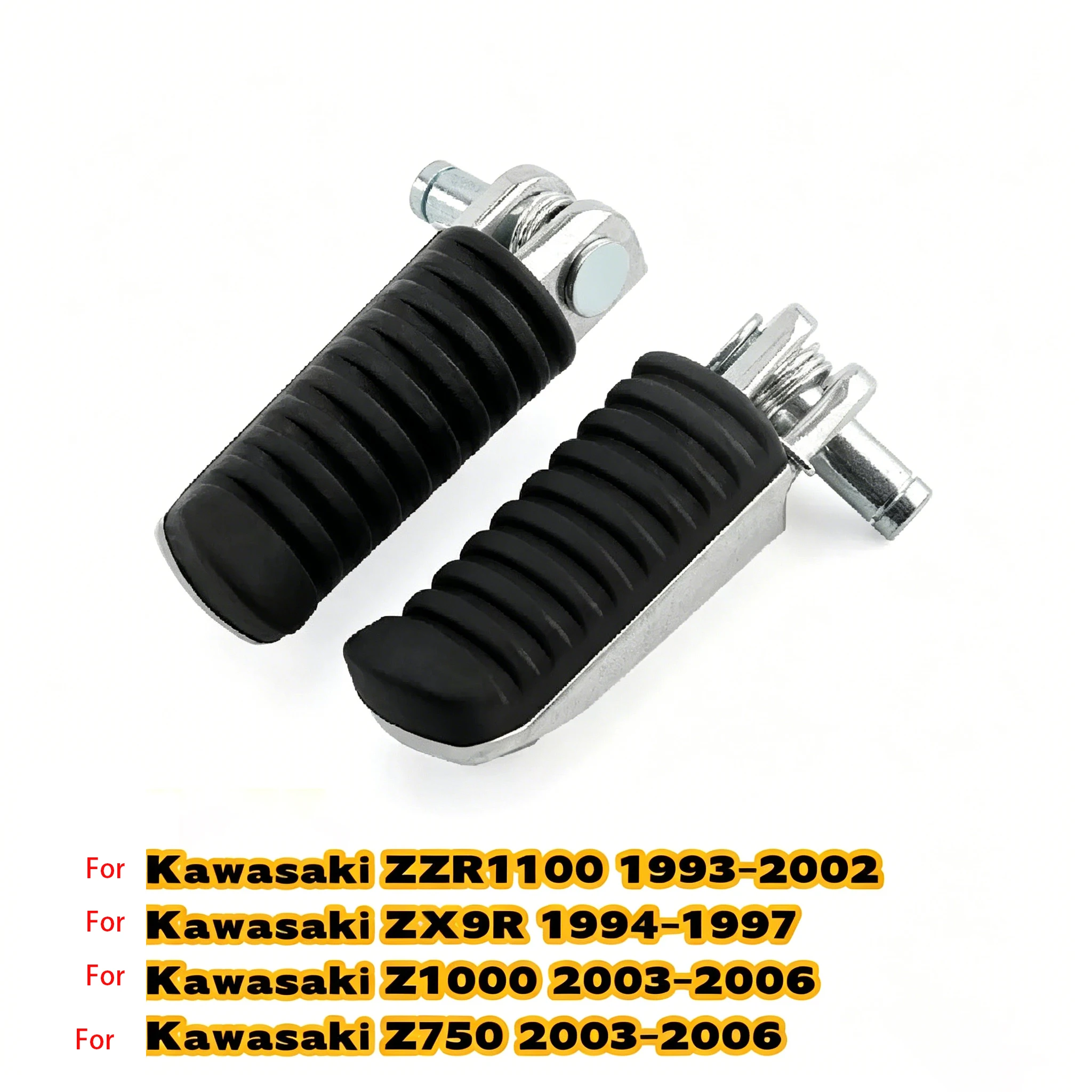 Motorcycle Rear Foot Pegs Footrest ‎Passengers Side Replacement Compatible For Kawasaki ZZR1100 Z1000/750 ZX9R
