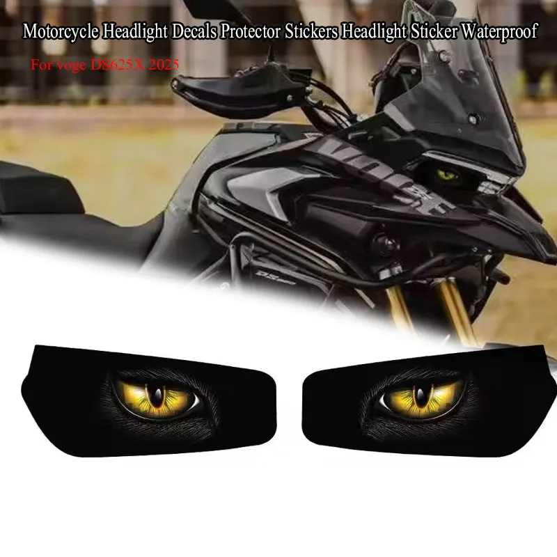 Motorcycle Headlight Decals Protector Stickers Headlight Sticker Waterproof Motorcycle Decals For Voge DS625X 625 DSX 2025
