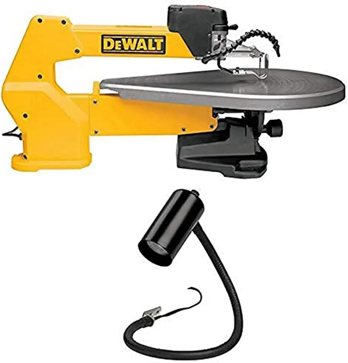 DEWALT DW788 1,3 Amp 20-inch scrollzaag met variabele snelheid, scrollzaagstandaard en werklamp