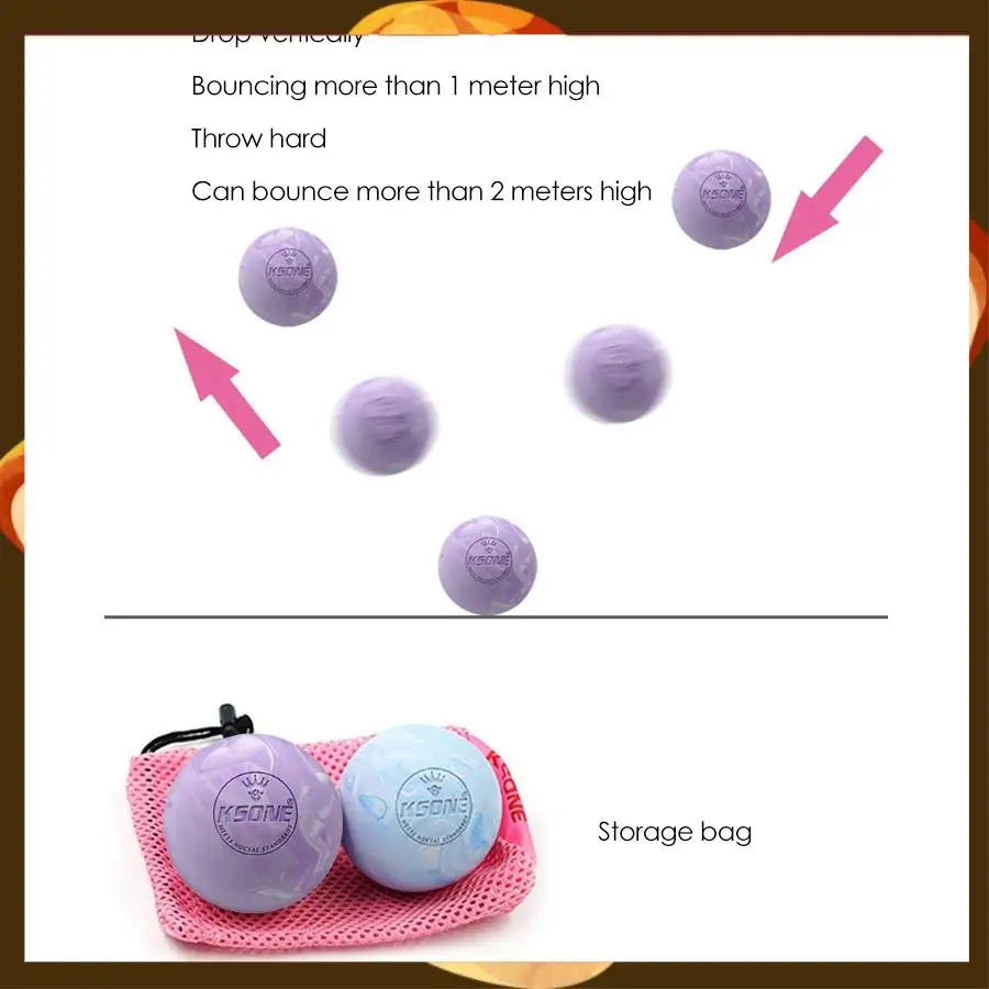 

2X KSONE Lacrosse Massage Ball-Portable Fitness Massage Ball -Muscle Massage Roller-Relaxation Soft Massage Ball 1 & 4-T34C