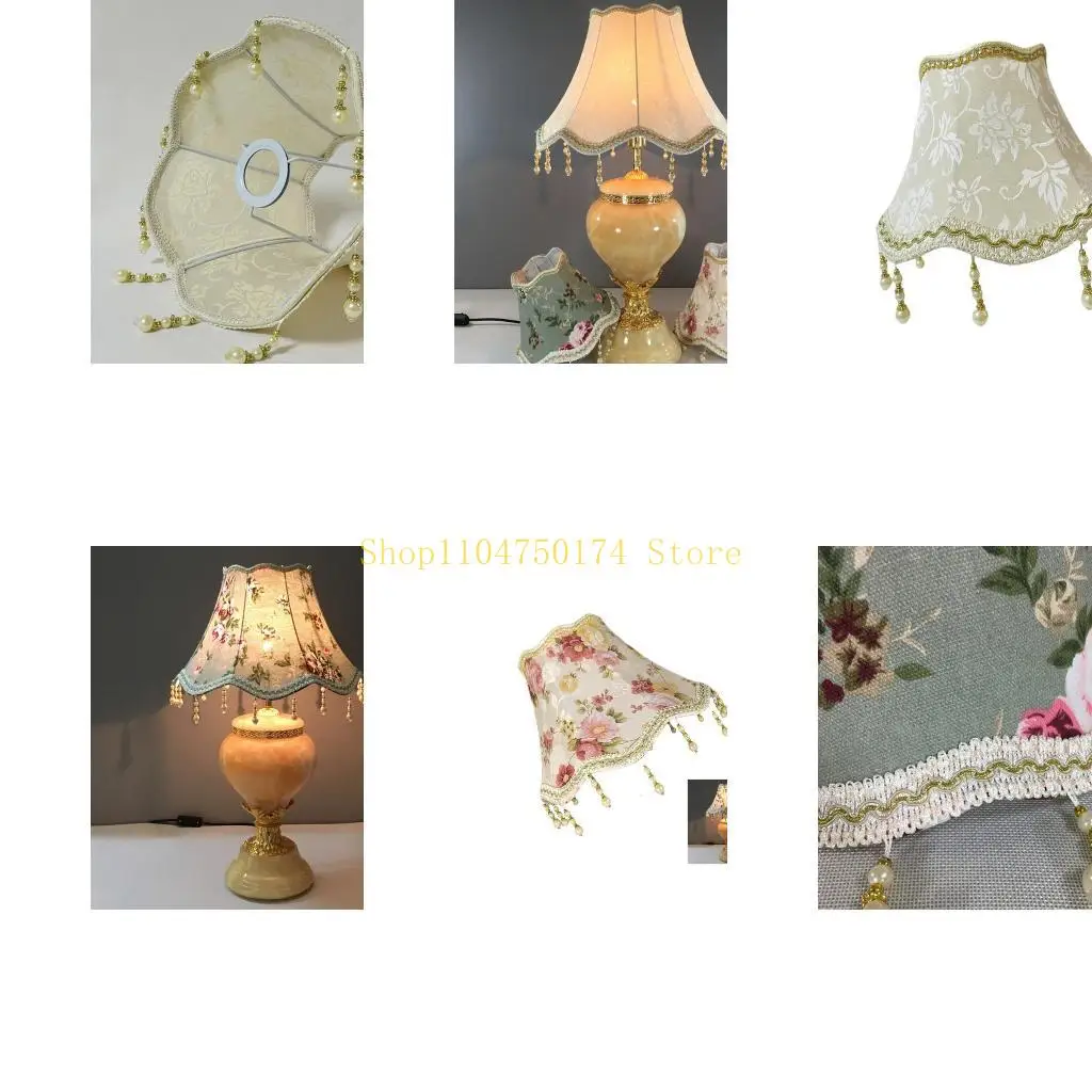 Petal Fabric Lampshades Wall Light Cover Table Light Shade Flower Pattern Decorative Lighting Accessories Easy to Install Top