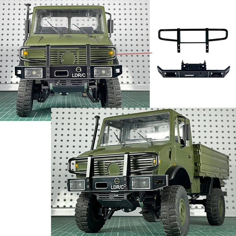 LD-P06 Metal Front And Rear Bumper For LDRC LD-P06 LD P06 Unimog 1/12 RC Truck Car Upgrades Parts Accessories