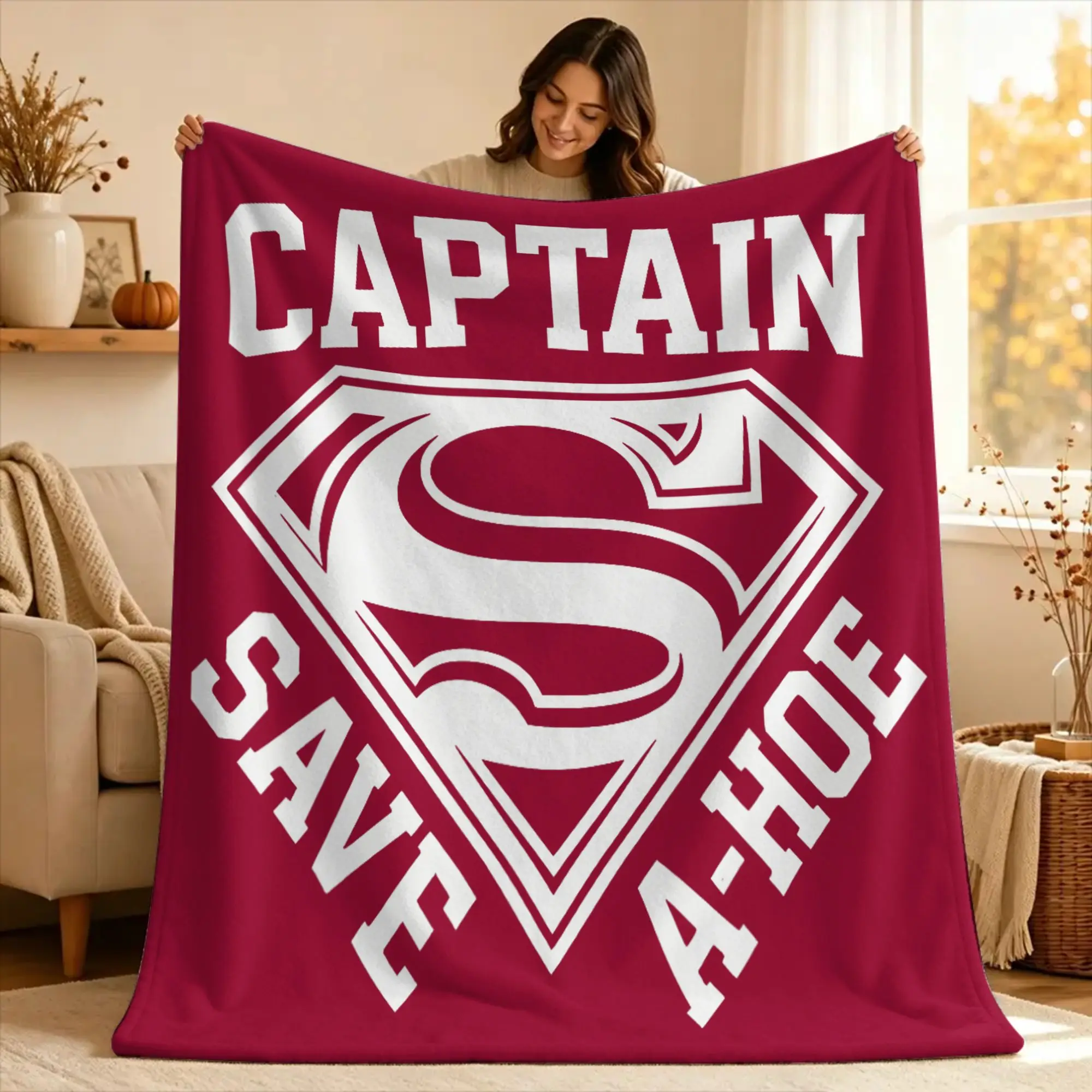 Warm Blanket Travel Office Captain Save a Hoe  Throw Blanket  Flannel Bedspread For Bedroom Fashion Sofa Bed Cover