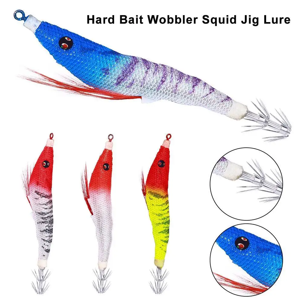 Outdoor Fishing Artificial Lure Night Bait Bionic Wood Shrimp Light Squid Octopus Bait Glow-in-the-dark Bait 3D Fishing Gear