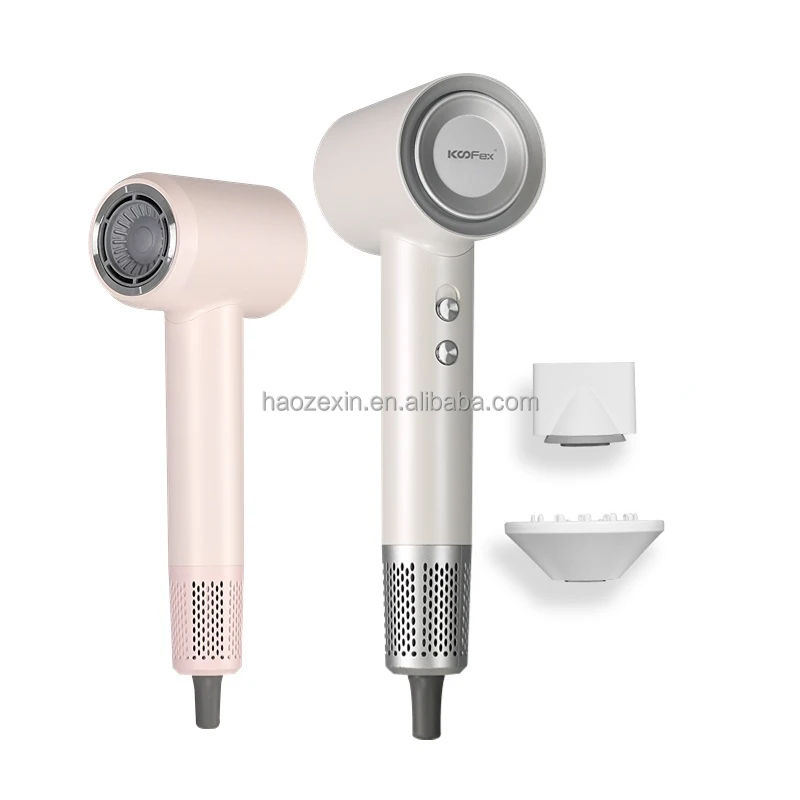 

Koofex 1600 Вт безлистный профессиональный фен с высоким ветром, регулирование холода и тепла, малошумный фен с отрицательными ионами