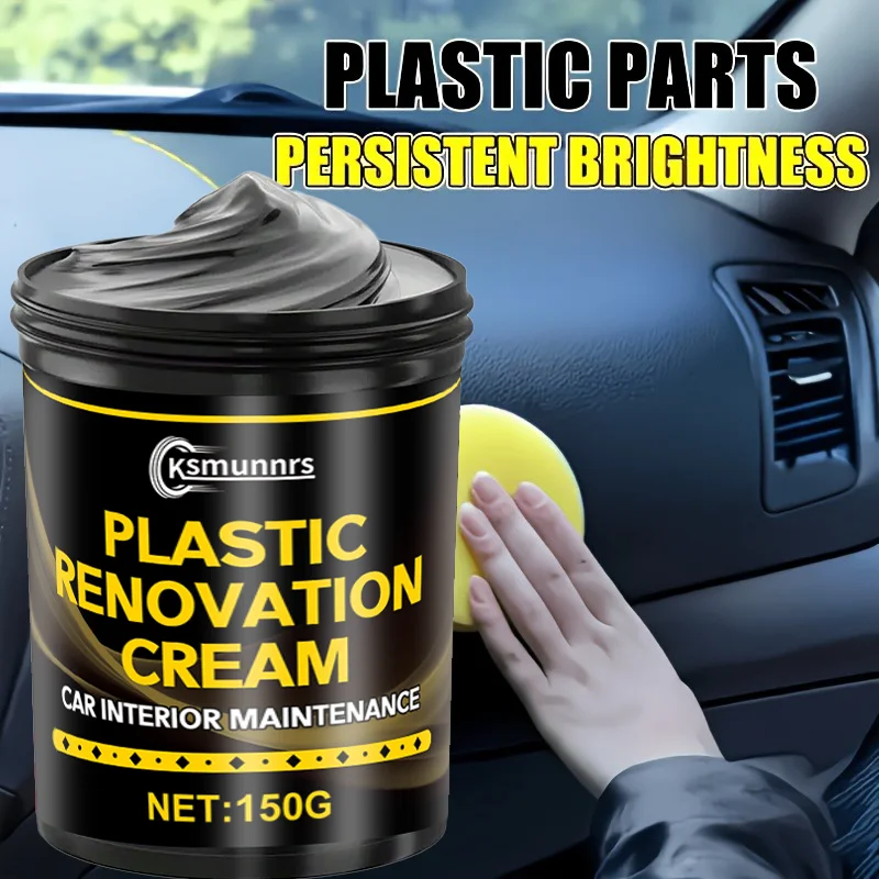 150g Car Plastic Renovation Cream Auto Interior Polishing Paste for Plastic Parts Bright Maintenance