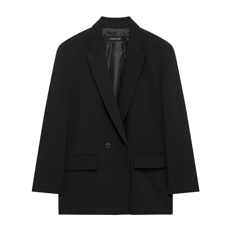 Hxao feminino primavera elegante blazers 2025 manga longa blazers novo em casacos e jaquetas moda casual plus size outerwears