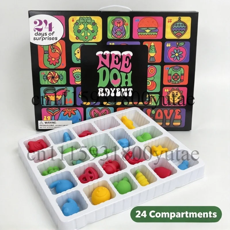 2026 NeeDoh Advent Calendar, 3D PVC Doll, Christmas Countdown Calendar, New Year Surprise Gift