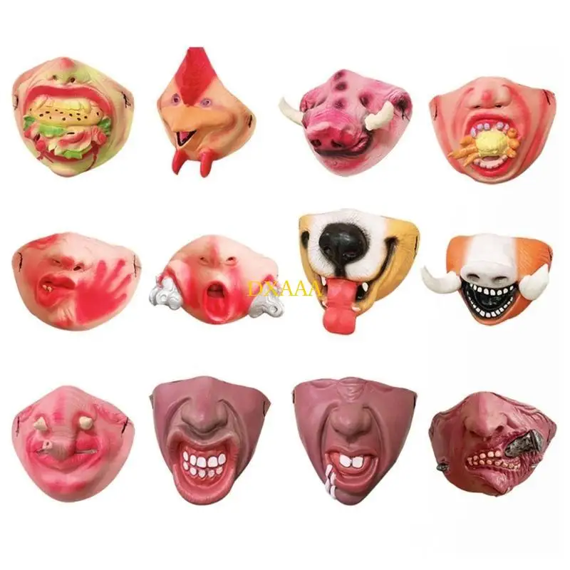 Dxaa nouveauté masque drôle halloween fête cosplay accessoires horreur masque animal cadeau