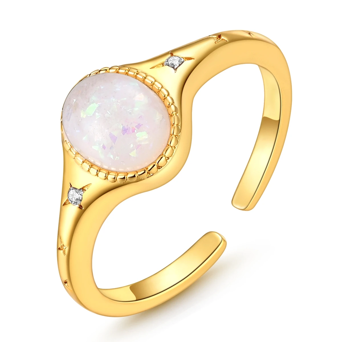 Women's 925 Sterling Silver Adjustable Iris Flower Feather Ring
