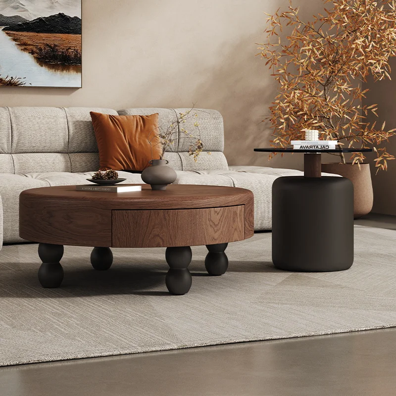 

/Modern Wood Coffee Table Nordic Designer Simple Unique Minimalist Side Table Aesthetic Standing Mesa Auxiliar Home Furniture