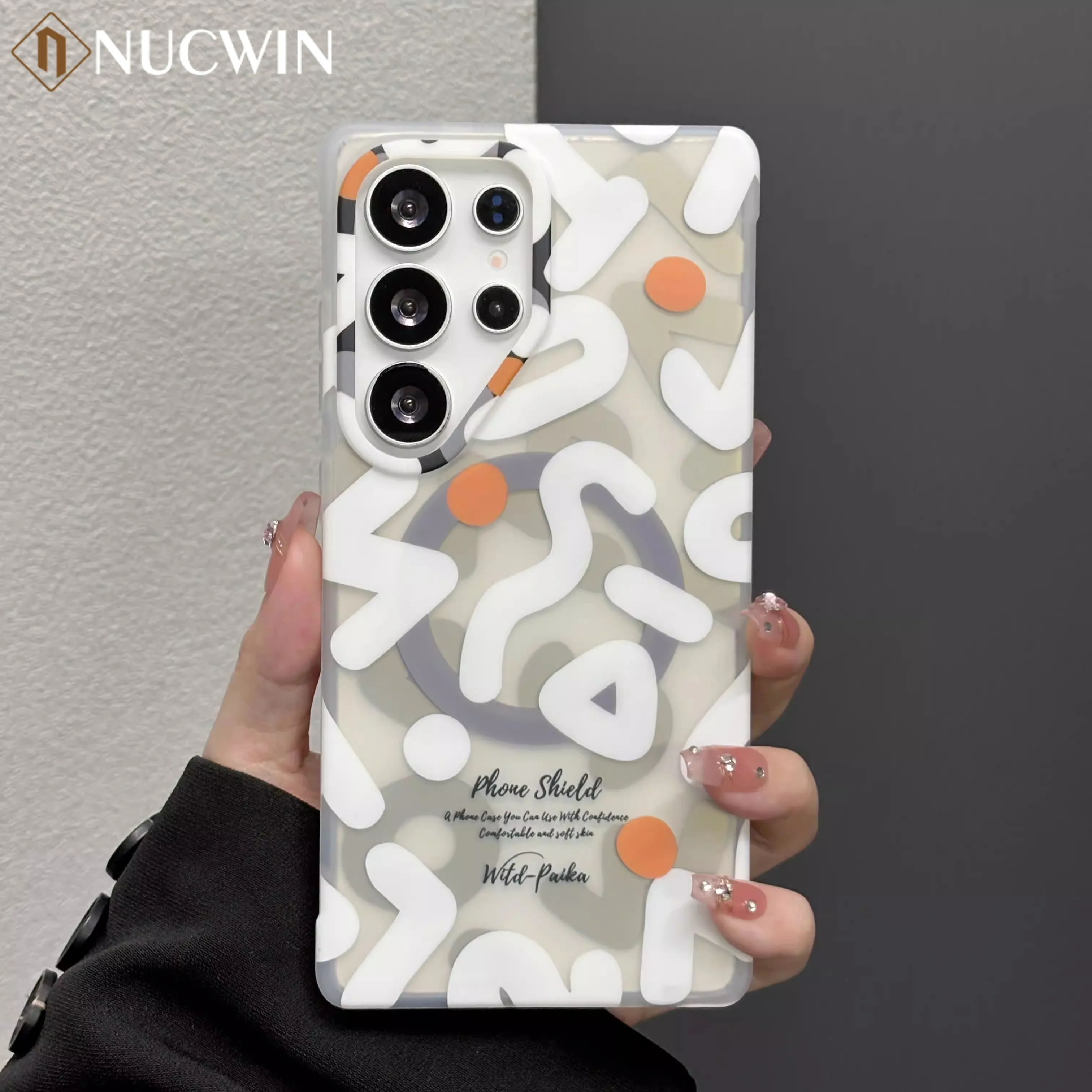 Ins Style Trendige Graffiti Matt TPU PC Hülle für Samsung Galaxy S26 Ultra S25 S24 Ultra für MagSafe Kabelloses Laden Transparente Abdeckung