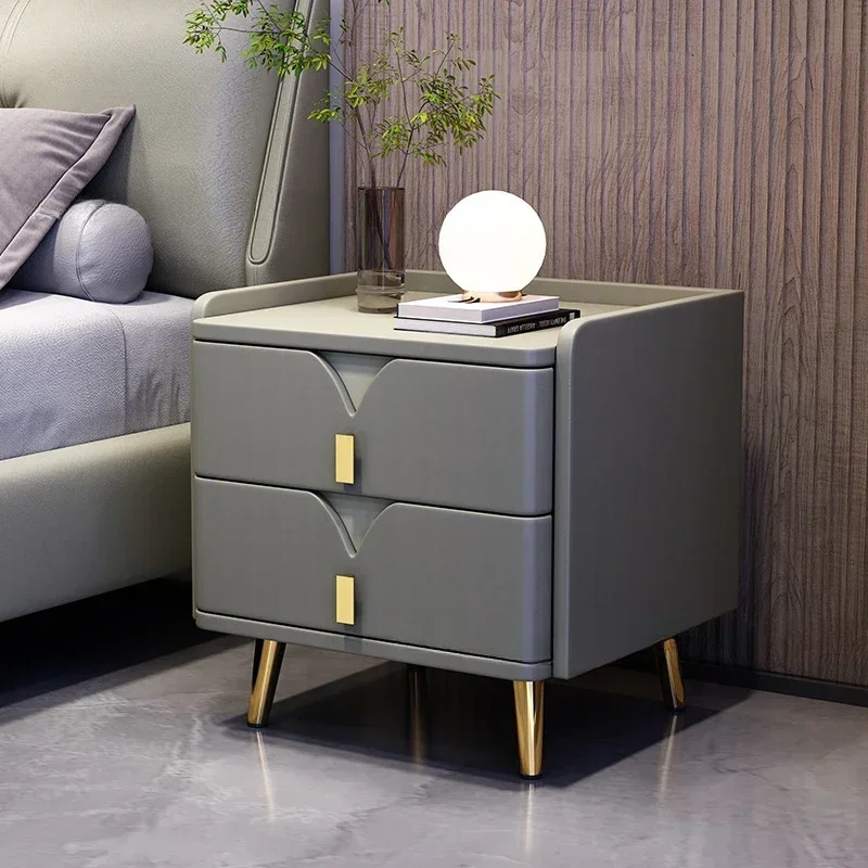 

2-tier Drawer Living Room Bedside White Nightstand Wood Storage Cabinet Nightstands Coiffeuse De Chambre Bedroom Furniture