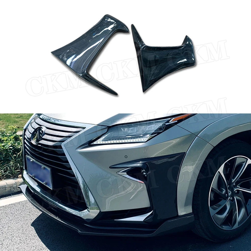 Carbon Fiber / FRP Front Bumper Foglamp Air Vent Trim Covers Sill Canards For Lexus RX300 RX450H 2016-2020 Car Styling