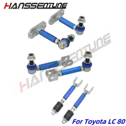 Hanssentune 4X4 Car Accessories Adjustable Sway Bar Front & Rear Extended End Link Kit For LC 80