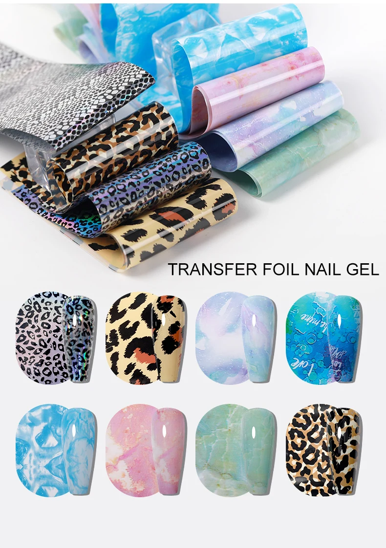 AS 15 ml Transferfolie Gel Nagellack Soak Off Led UV Gel Lack Fast Dry Star Aufkleber Kleber Stempel Gel – Detail 6
