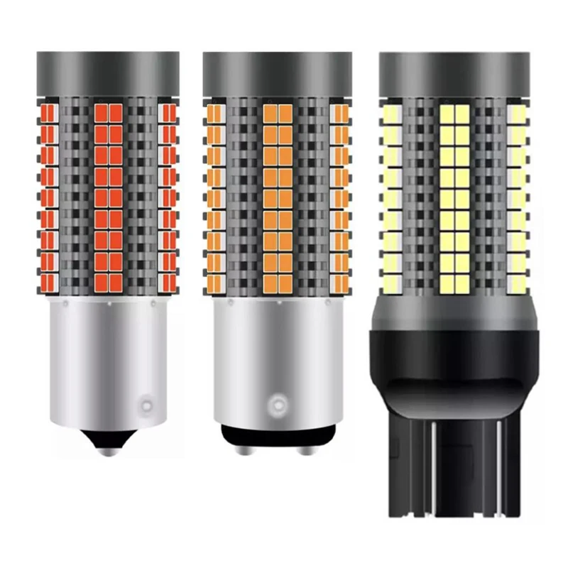 

10pcs Car LED 1156 BA15S P21W BAU15S 1157 BAY15D T20 7440 7443 Canbus Auto Brake Reverse Lamp Turn Signal Light 2016 126SMD