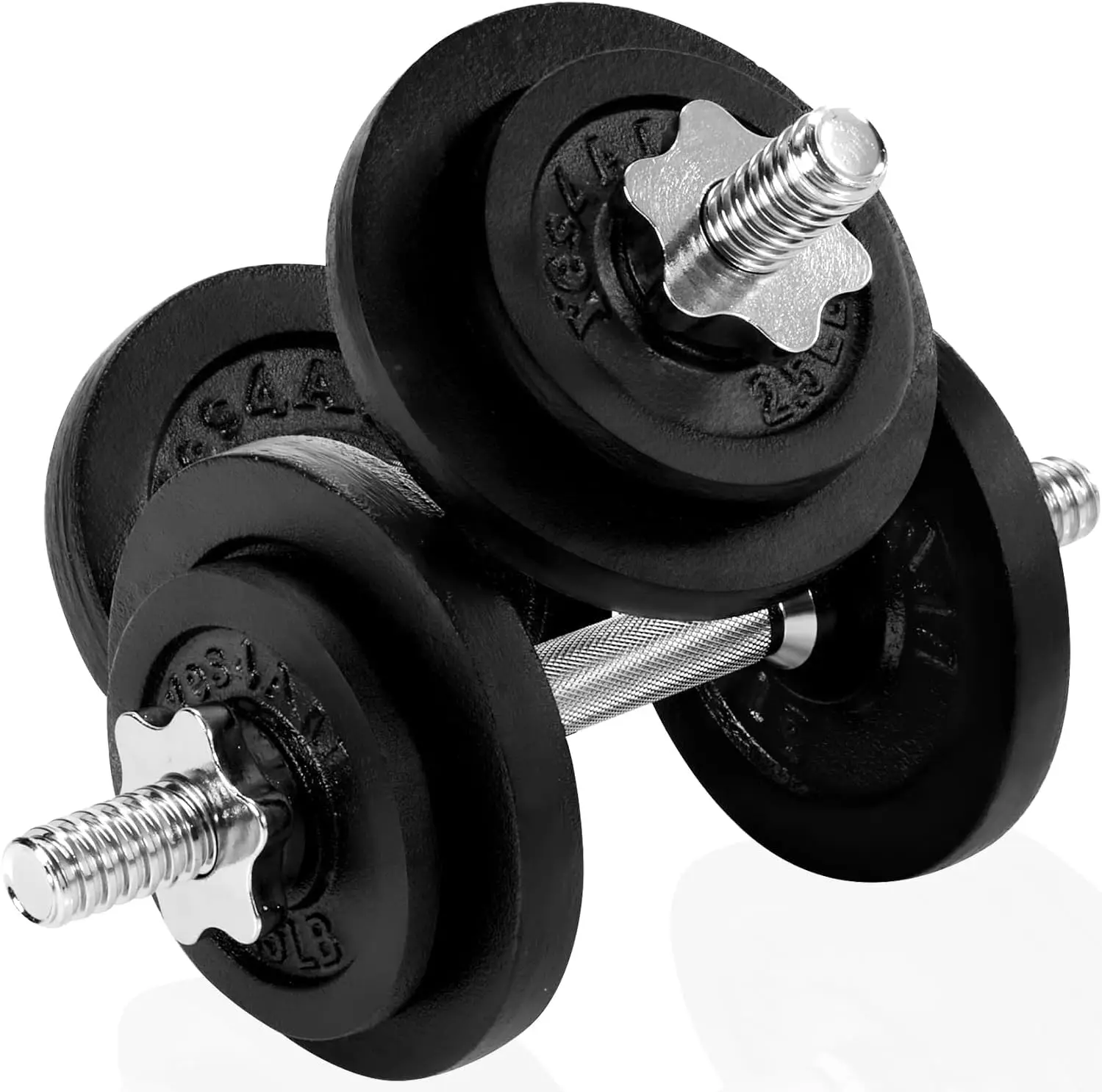 Yes4All Adjustable Dumbbell Set with Weight Plates/Connector - Exercise & Workout Equipment - Size Options 40lbs to 200lbs